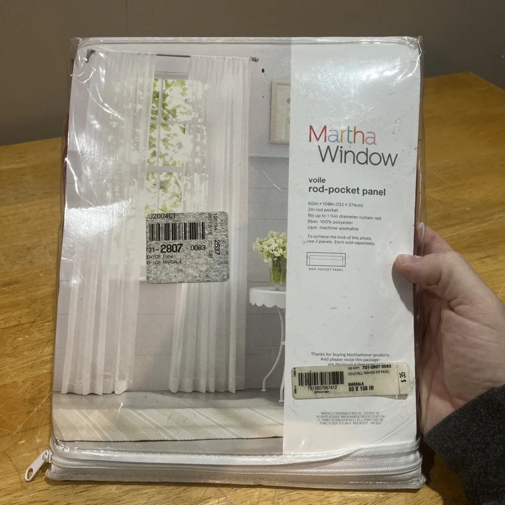 Martha Stewart Window (2) Marsala‎ Red Orange Rod Pocket Panels 60x108